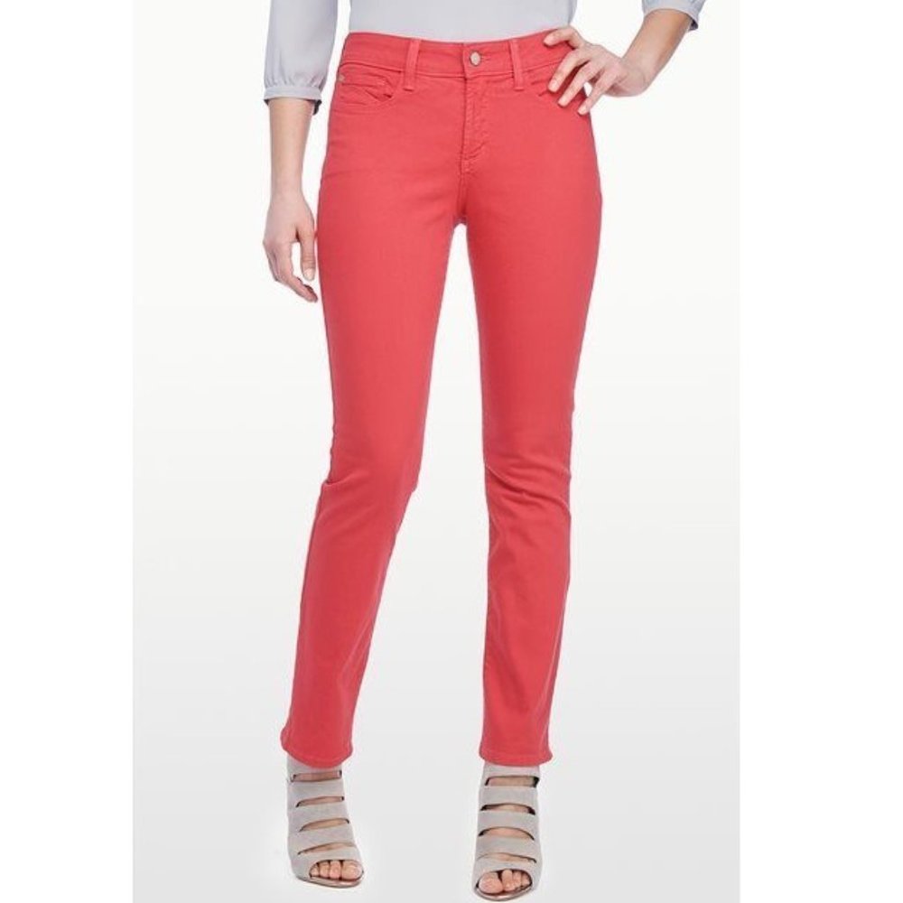 NWT Sheri Skinny ROUGE Red Orange NYDJ Not Your Daughters Jeans Petite